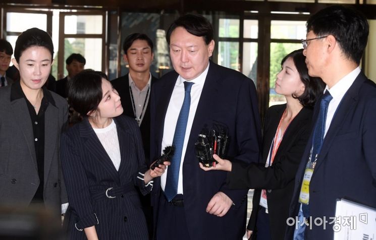 [포토] 윤석열, 부임 후 첫 국제행사 참석