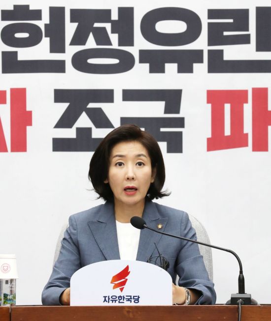 나경원 "문 대통령, 탄핵 혼란 오기 전 조국 포기해야"