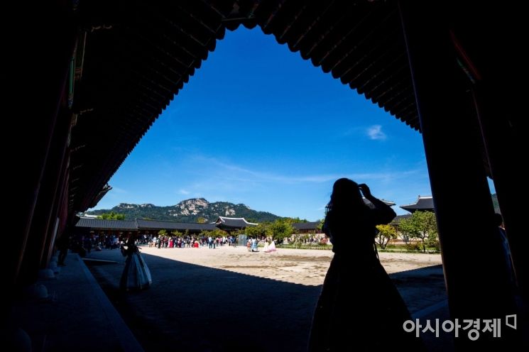[포토]파란하늘 아래 경복궁