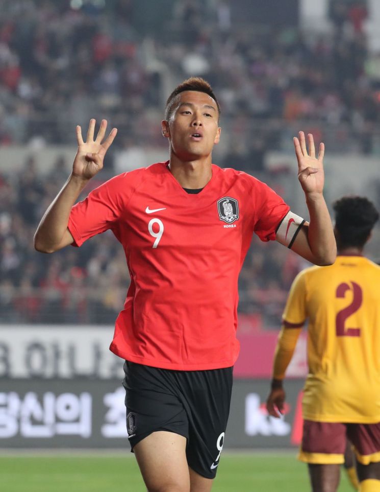4골 몰아친 김신욱…대한민국, 스리랑카에 8-0 '대승'