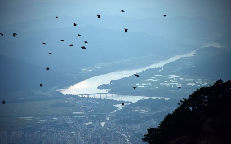 비슬산에서 바라본 낙동강