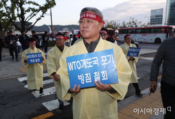 [포토]'WTO 개도국 포기 방침 철회하라' 