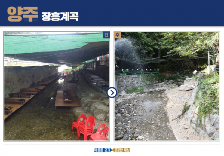 이재명 "하천·계곡 불법영업 32% 정비했습니다"