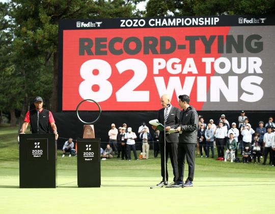 타이거 우즈는 지난해 10월 조조챔피언십을 제패해 샘 스니드의 PGA투어 최다승 타이기록(82승)에 도달했다.