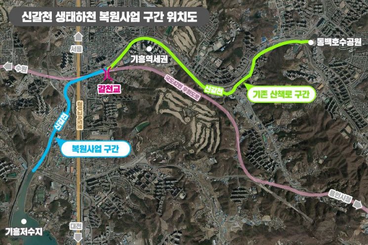 용인 동백~기흥호수공원 산책로 내년 6월 연결된다