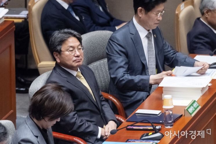 [포토] 국회 예결위 출석한 강기정 수석