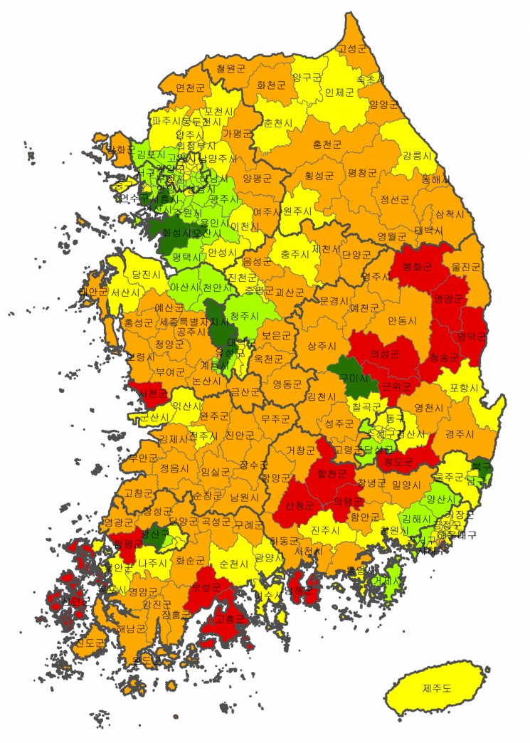 소멸위험 지자체, 연내 100곳 넘을듯