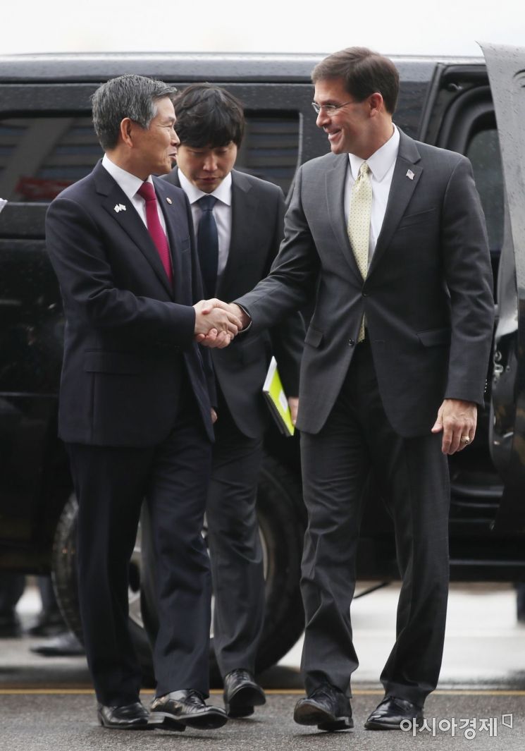 [포토] 손잡은 한미 국방장관