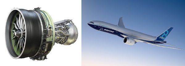 GE9X엔진. 2012년 개발 착수하여 개발중인 Boeing 777X용 엔진으로 세계에서 가장 큰 터보팬 엔진이다.