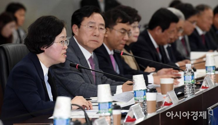 [포토] 중소기업인 간담회 나선 조성욱 공정위원장