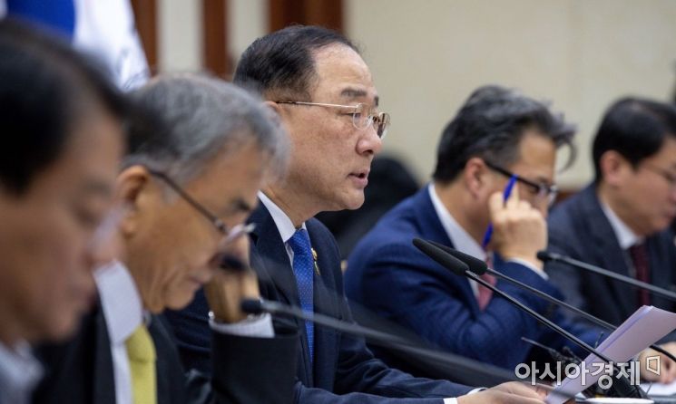 [포토]모두발언하는 홍남기 경제부총리