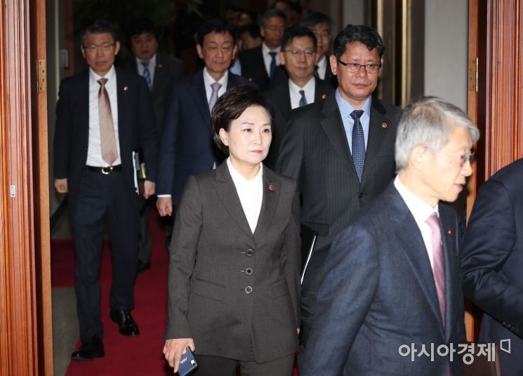 [포토]국무회의 참석하는 김현미 장관 