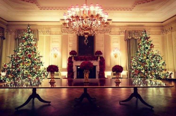 멜라니아, 백악관 크리스마스 장식 공개…논란의 '빨간 트리' 대신 '별 조각'