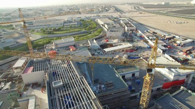 카타르의 와크라 지역에서 건설중인 하마드 소아병동 현장모습