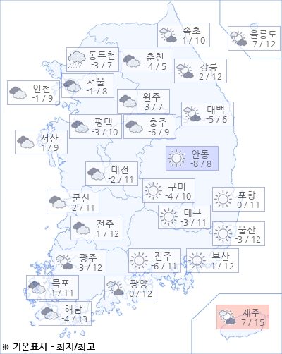 [날씨] 오늘(09일)의 날씨와 미세먼지 (오전)