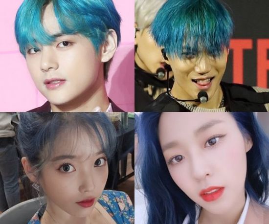 방탄소년단 뷔, 엑소 카이, 아이유, AOA 설현. 사진=뉴스1, 아이유, 설현 SNS