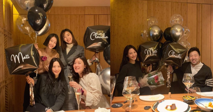 모델 이현이가 결혼을 앞둔 배우 수현과 차민근 위워크코리아 전 대표를 만난 사진을 공개했다 / 사진=이현이 인스타그램 캡처