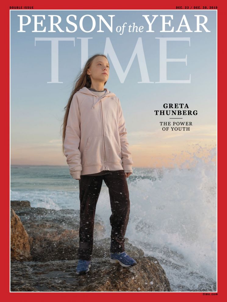 美 타임지, 올해의 인물에 기후변화 대응 촉구 16세 소녀 툰베리