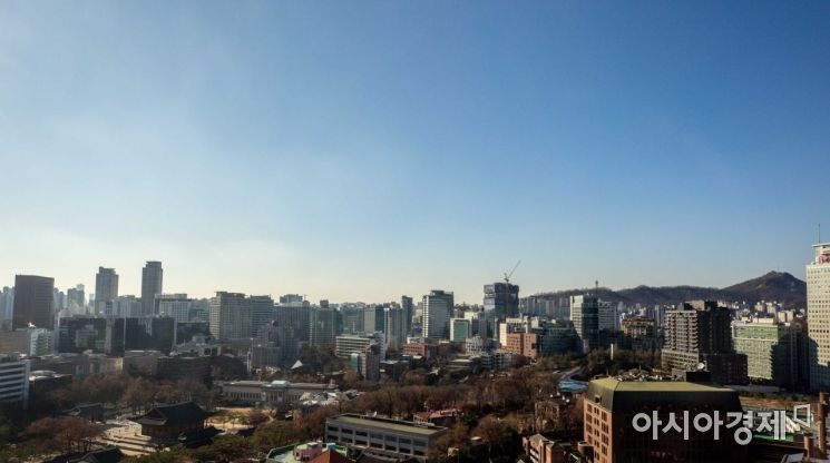 [포토]찬바람이 몰고간 미세먼지