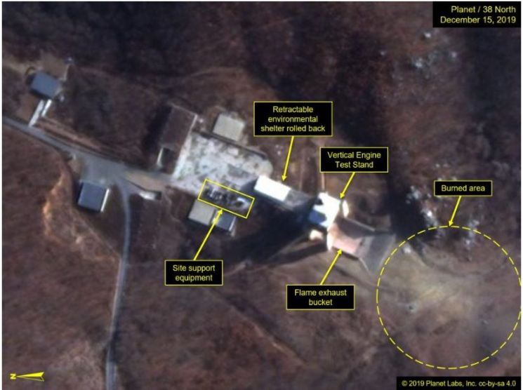 16일 미국의 북한 전문 매체 38노스가 공개한 서해위성발사장 위성 사진.(38노스 홈페이지 캡처)
