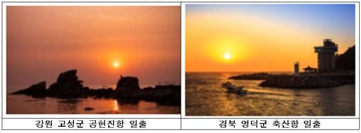 "새해맞이 장소, 여기 어때요"…일출·일몰 명소 5곳 소개    