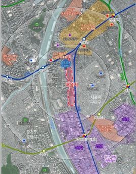 서울 구로구 구로차량기지 이전부지 위치도
