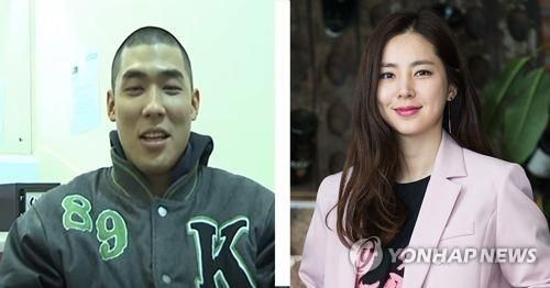 차세찌(왼쪽) 씨와 배우 한채아 / 사진=연합뉴스