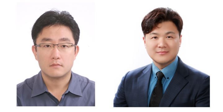 제4회 명문장수기업으로 선정된 한국해사기술 신홍섭 대표(왼쪽)와 청주석회 최종문 대표.
