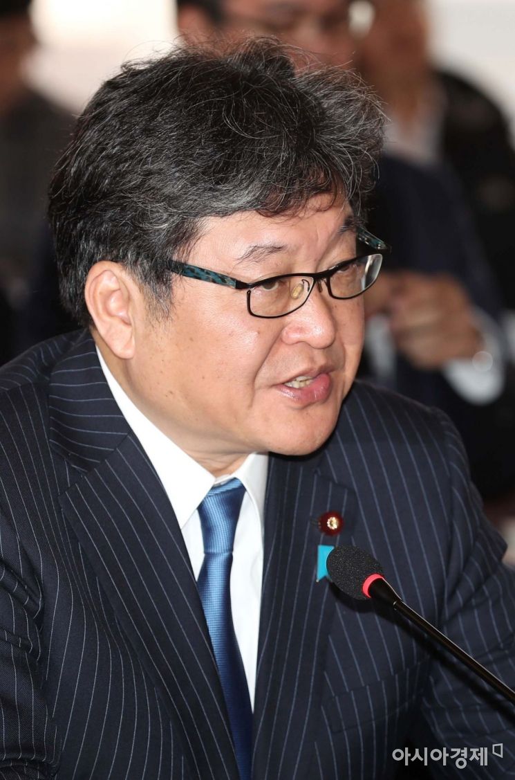 [포토]발언하는 하기우다 고이치 