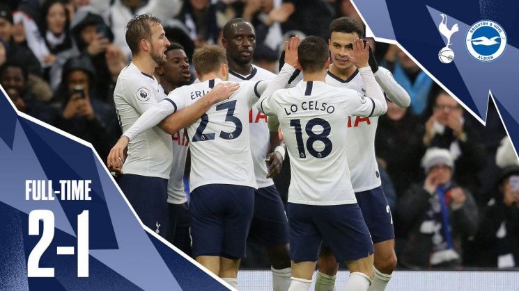 '손흥민 없는' 토트넘, 브라이튼에 2-1 역전승…모리뉴 용병술 빛난 후반전