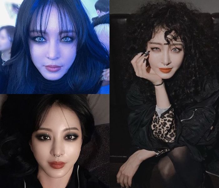 코 피어싱을 낀 한예슬.