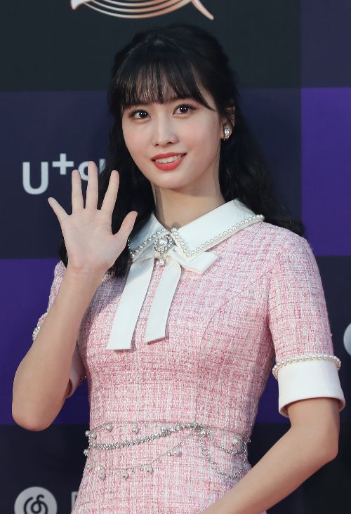 제34회 골든디스크어워즈 레드카펫 행사 참석한 트와이스 모모 [이미지출처=연합뉴스]
