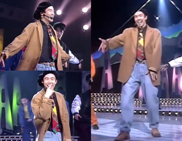 베레모를 쓴 양준일. 사진=KBS '가요톱10' 방송 화면