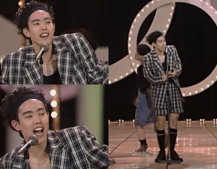 눈에 띄는 니삭스. 사진=KBS '가요톱10' 방송 화면