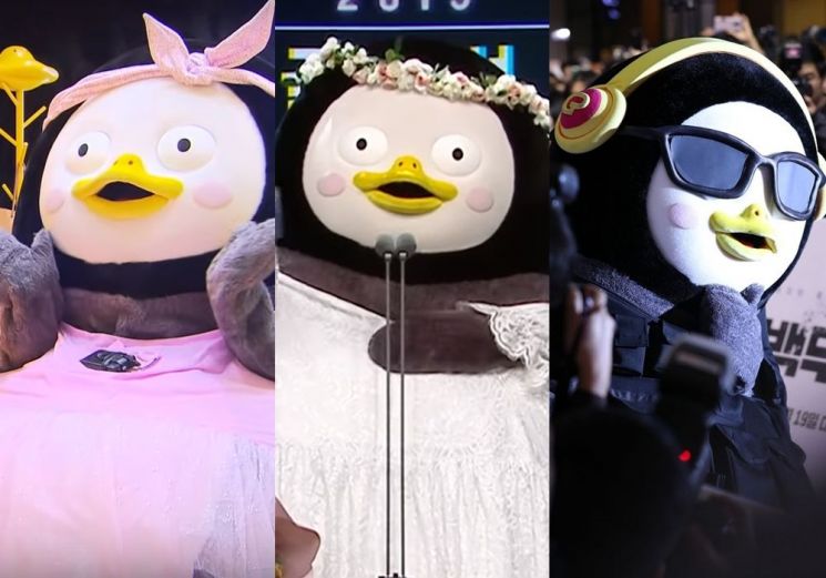 EBS 연습생 펭수. 사진=SBS '본격연예 한밤', '2019 MBC 방송연예대상' 화면, 김태윤 기자