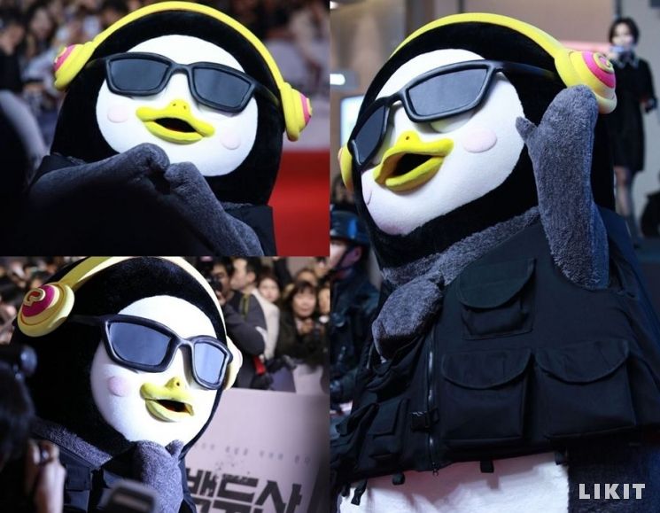 선글라스를 낀 펭수. 사진=김태윤 기자