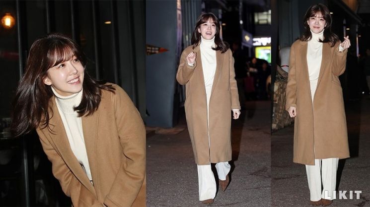 '싸패다' 정인선의 종방연 패션은 포근한 라떼같은 베이지 롱코트룩