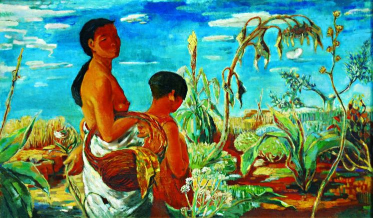 이인성 '가을어느 날', 1934, 캔버스에 유채, 96x161.6㎝   [사진= 갤러리현대 제공]