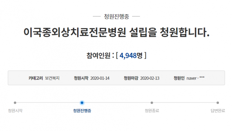 사진=청와대 국민청원 게시판