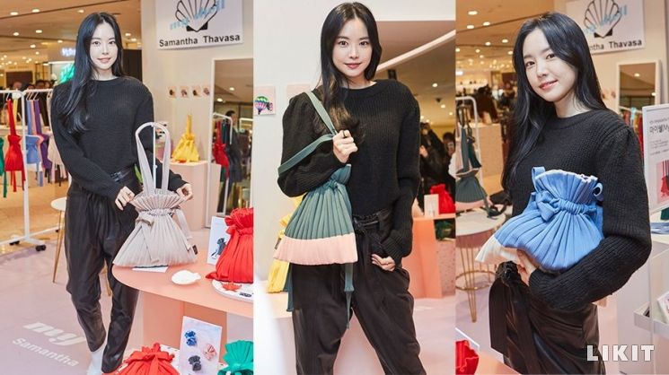 에이핑크 손나은이 사만사 타바사 팝업스토어를 방문했다. 사진=사만사 타바사(Samantha Thavasa)