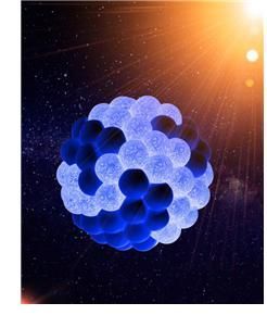 이번에 연구진이 개발한 이산화탄소 제거 촉매제인 '비결정아나타제-결정루타일 이산화티타늄'은 푸른색을 띤다.
