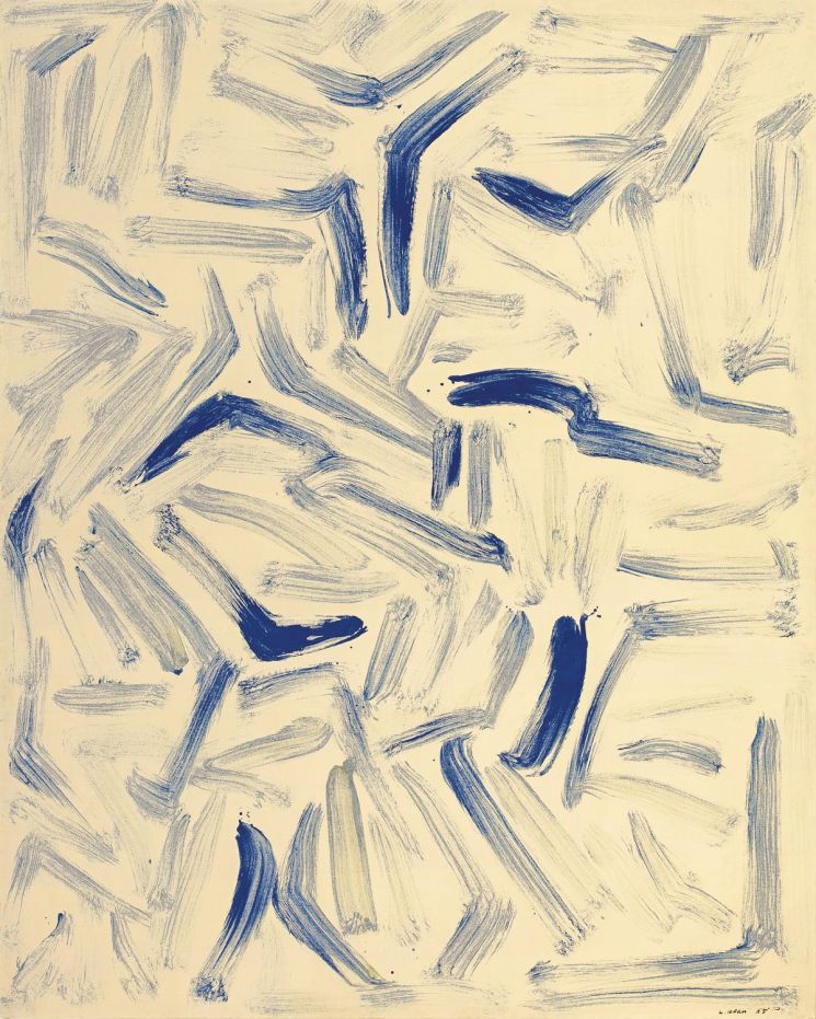 이우환 '동풍 S.8508B', pigment suspended in glue, on canvas, 227.3×181.8㎝(150), 1985  [사진= 케이옥션 제공]