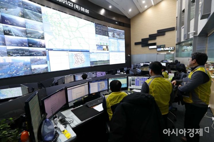 [포토]분주한 한국도로공사 교통센터 