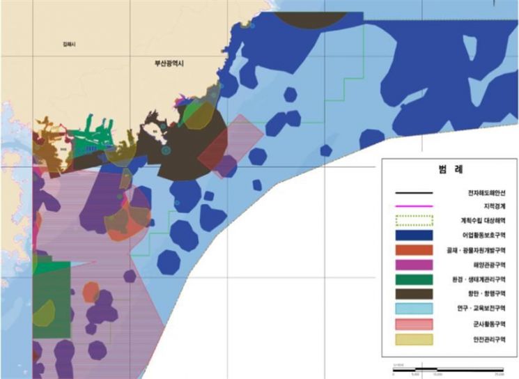 부산권역 해양공간에 8개 용도구역 지정…'해양공간관리계획' 수립 첫 사례