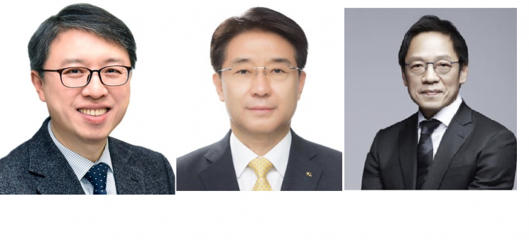 (왼쪽부터)김대환 삼성카드 대표 내정자, 이동철 KB국민카드 사장, 정태영 현대카드 부회장