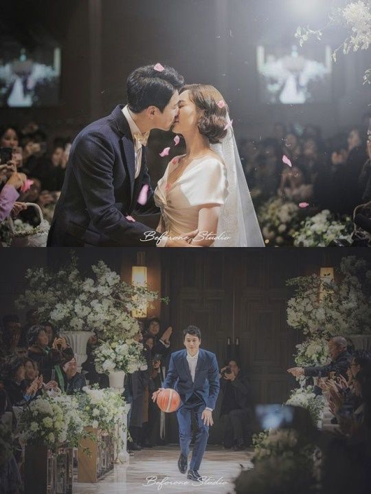 김승연 '농구공 튀기며 입장' 결혼식 사진 공개