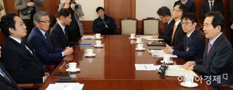 [포토] 의약 단체장 만나는 정세균 총리