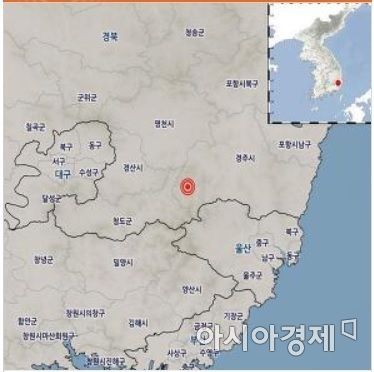 9일 경북 경주시 인근에서 2.4 규모의 지진이 발생했다.