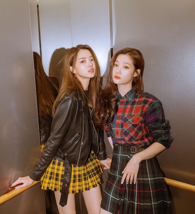 임나영, 정채연. 사진=임나영 인스타그램