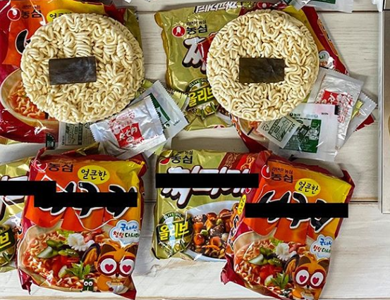 농심 짜파게티, 너구리. 사진=농심 인스타그램
